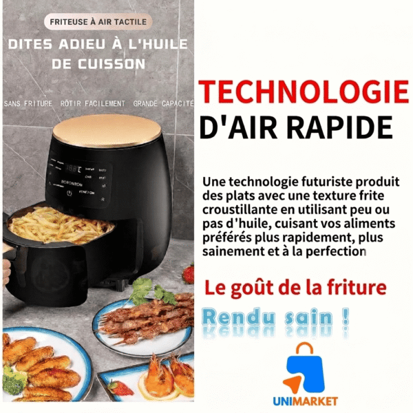 Friteuse à air Silver Crest 6L – 2400W : Mangez sain… sans renoncer au plaisir