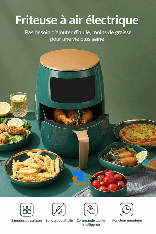 Friteuse à air Silver Crest 6L – 2400W : Mangez sain… sans renoncer au plaisir